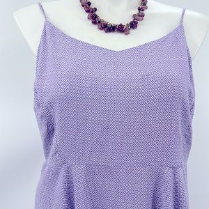 Old Navy spaghetti strap lilac white diamond print dress PRICE DROP